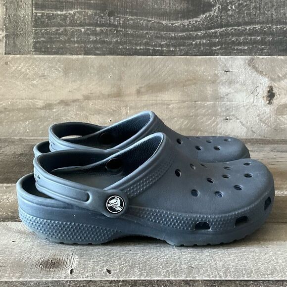 Crocs Classic Round Toe Slip On Dark Blue Clog Sandals Size M5 W7 - Picture 3 of 6
